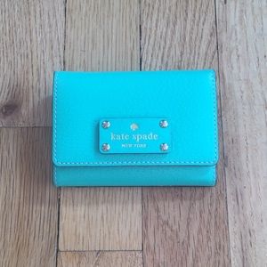 Kate Spade Teal Keychain Small Wallet